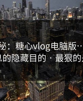 冷门揭秘：糖心vlog电脑版…表单收集信息的隐藏目的 · 最狠的是这招