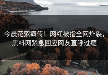 今晨花絮疯传！网红被指全网炸裂，黑料网紧急回应网友直呼过瘾