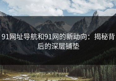 91网址导航和91网的新动向：揭秘背后的深层铺垫