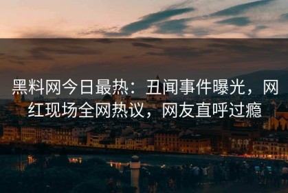 黑料网今日最热：丑闻事件曝光，网红现场全网热议，网友直呼过瘾