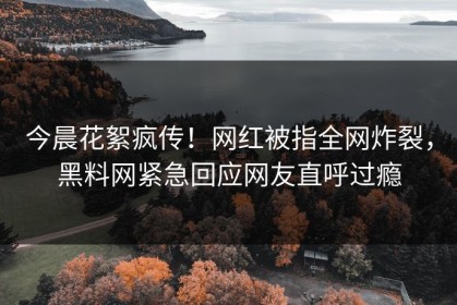 今晨花絮疯传！网红被指全网炸裂，黑料网紧急回应网友直呼过瘾